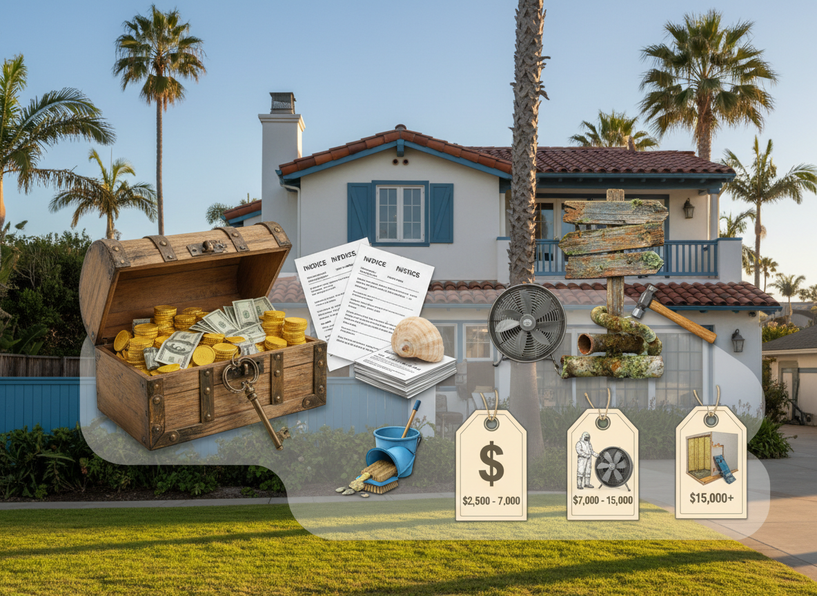 Typical Costs for Addressing Mold in Orange County Beachside Houses
