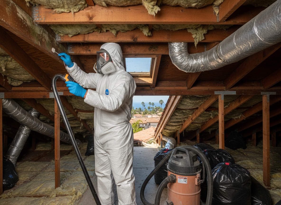 Attic mold testing and removal in Corona Del Mar