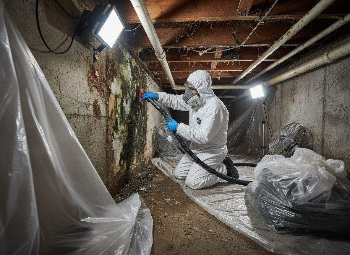 crawl space mold removal in Corona Del Mar